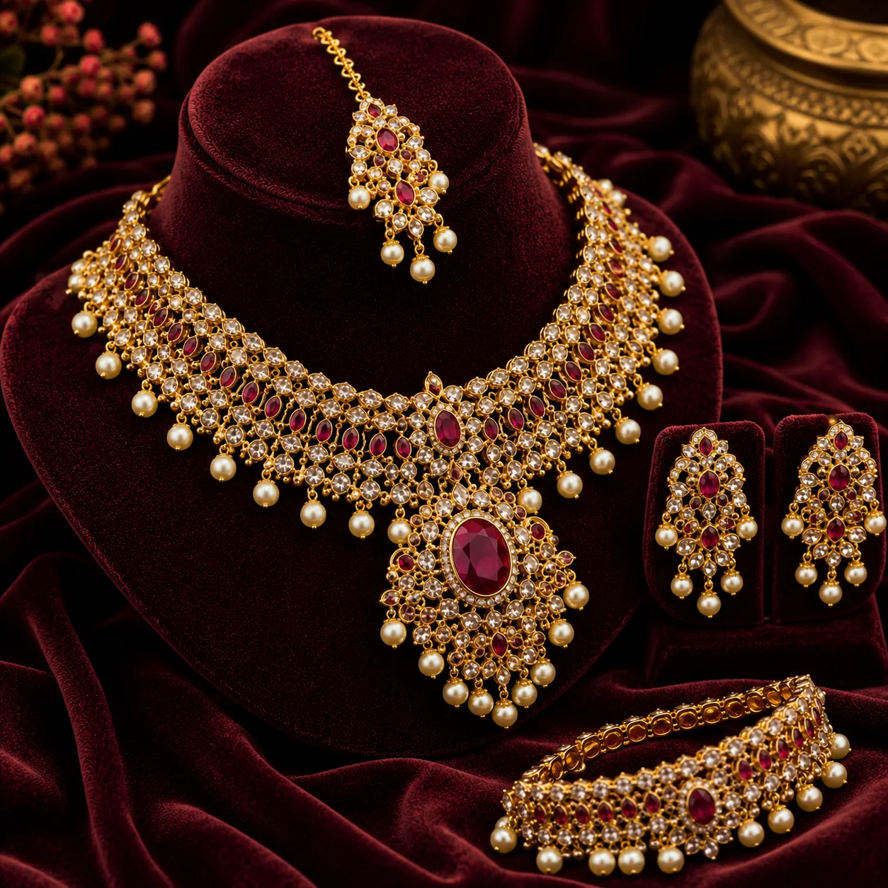 Royal Bridal Heritage Gold Plated Jewellery Set