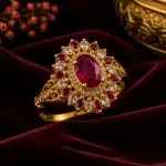 Royal Bridal Ruby Gold Plated Ring