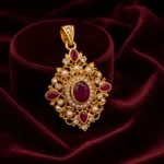 Royal Ruby Heritage Gold Plated Pendant